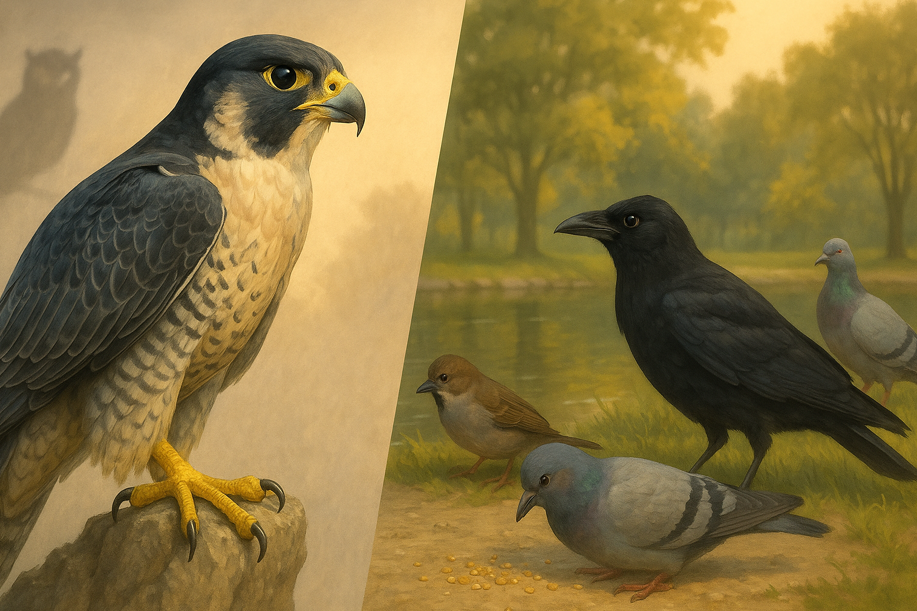 カラスと猛禽類の関係を徹底解説|分類から都市生態まで完全ガイド | 虫退治、はじめました。