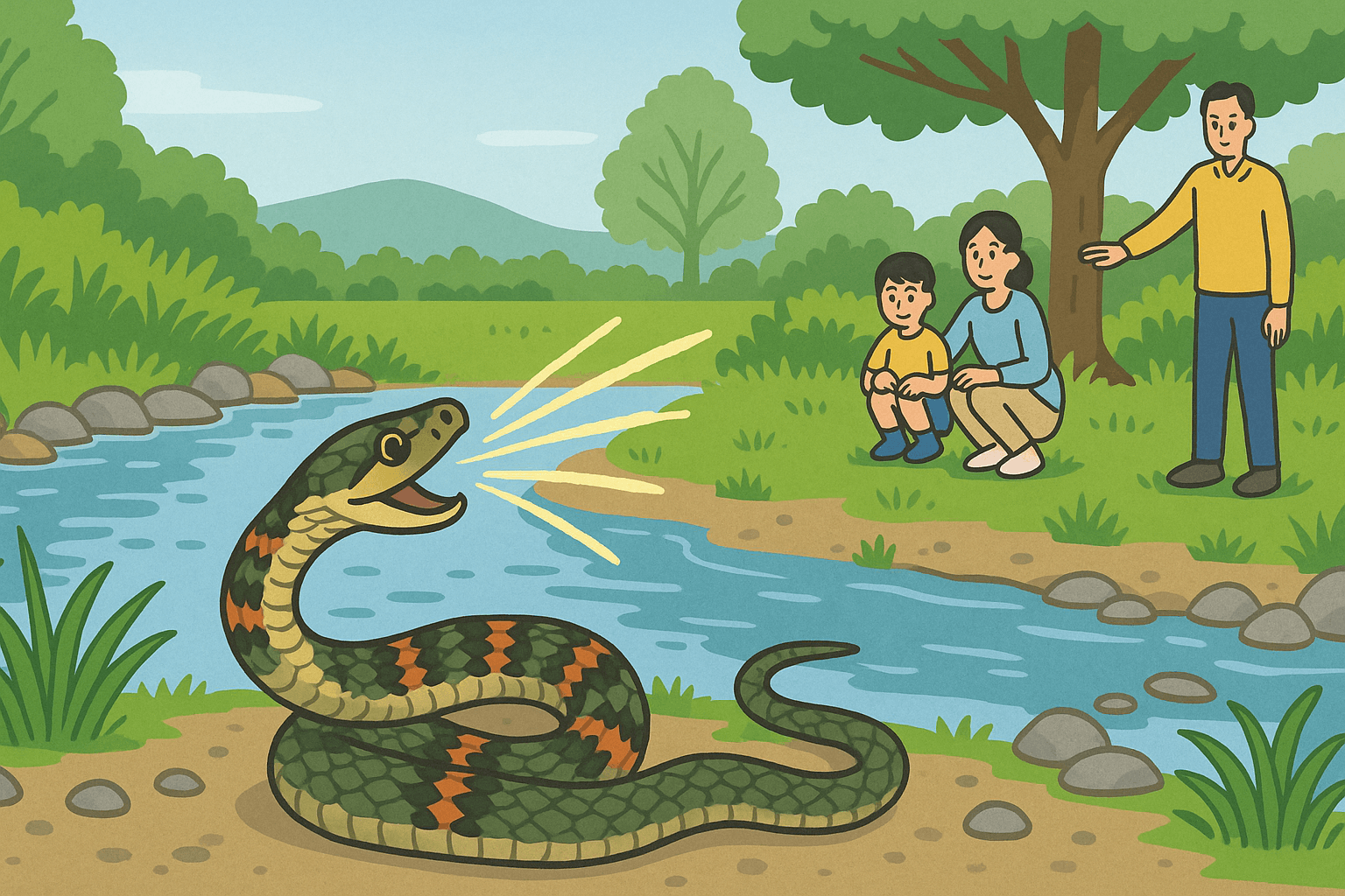 ヤマカガシが毒を飛ばす理由と遭遇時の安全行動を詳しく解説 | 虫退治、はじめました。